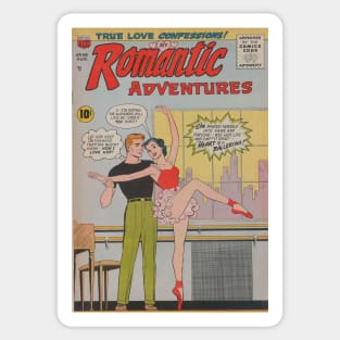 Vintage "Romantic Adventures" Cover Sticker